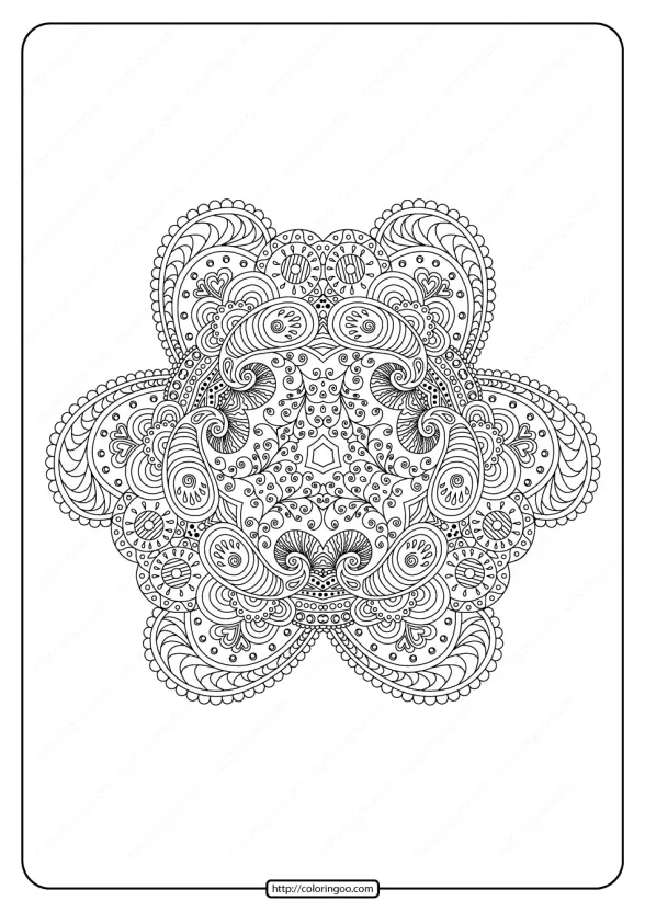 Free Printable Mandala Pattern Coloring Page 45 1 Free Printable Mandala Pattern Coloring Page 45