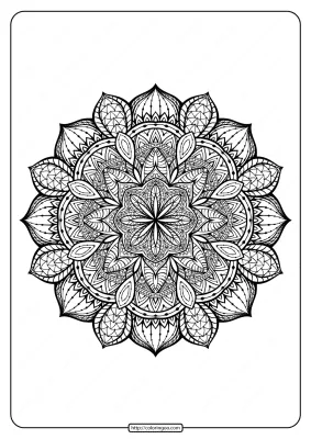 Free Printable Mandala Pattern Coloring Page 46