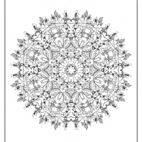 Free Printable Mandala Pattern Coloring Page 47