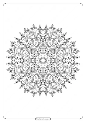 Free Printable Mandala Pattern Coloring Page 47