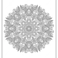 Free Printable Mandala Pattern Coloring Page 48