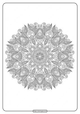 Free Printable Mandala Pattern Coloring Page 48