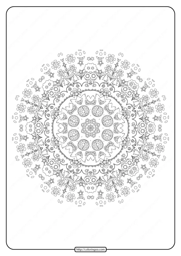 Free Printable Mandala Pattern Coloring Page 49 1 Free Printable Mandala Pattern Coloring Page 49