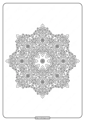 Free Printable Mandala Pattern Coloring Page 50