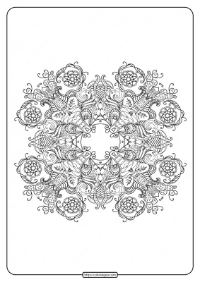 Free Printable Mandala Pattern Coloring Page 51