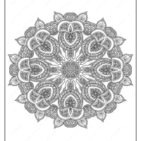 Free Printable Mandala Pattern Coloring Page 52