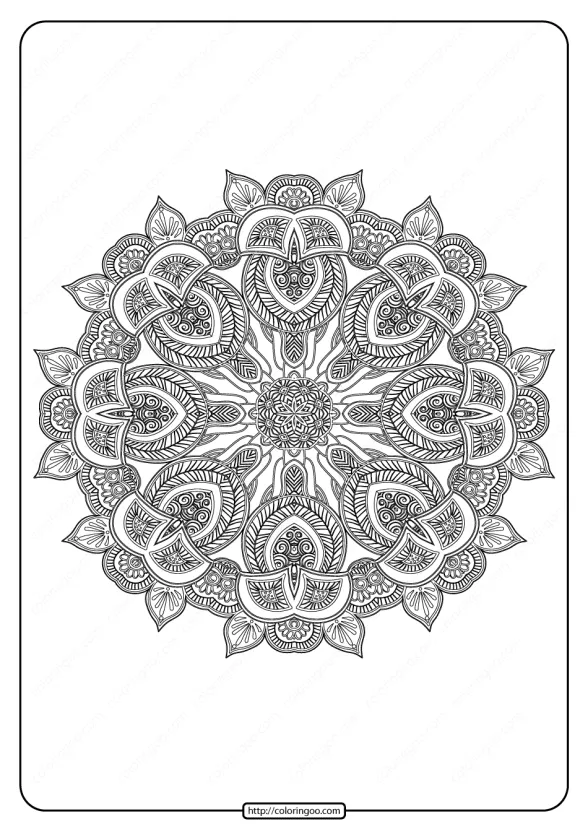 Free Printable Mandala Pattern Coloring Page 52 1 Free Printable Mandala Pattern Coloring Page 52