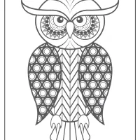Free Printable Owl Pdf Animals Coloring Page 009