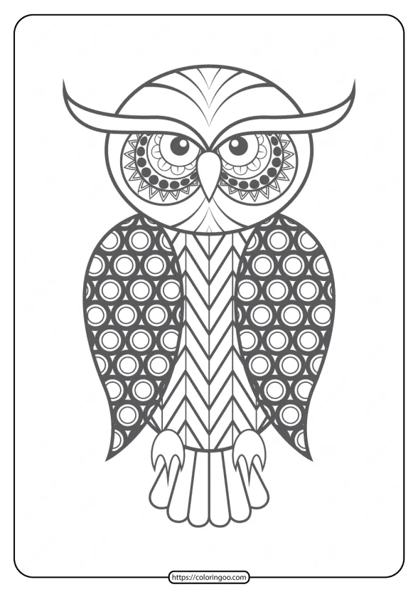 Free Printable Owl Pdf Animals Coloring Page 009 1 Free Printable Owl Pdf Animals Coloring Page 009