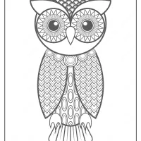 Free Printable Owl Pdf Animals Coloring Page 012