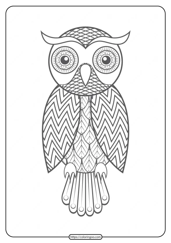 Free Printable Owl Pdf Animals Coloring Pages 014 1 Free Printable Owl Pdf Animals Coloring Page 014