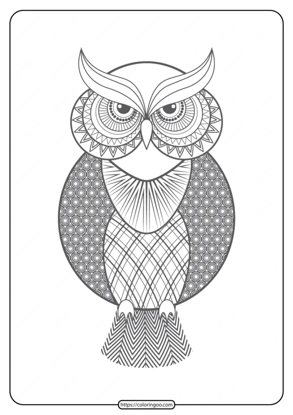 Free Printable Owl Pdf Animals Coloring Pages 015 1 Free Printable Owl Pdf Animals Coloring Page 015