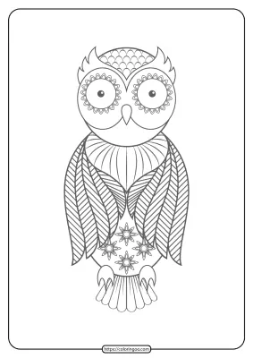Free Printable Owl Pdf Animals Coloring Pages 016