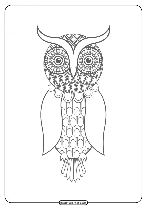 Free Printable Owl Pdf Animals Coloring Pages 019 1 Free Printable Owl Pdf Animals Coloring Page 019