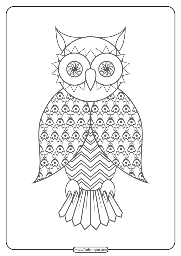 Free Printable Owl Pdf Animals Coloring Pages 020 1 Free Printable Owl Pdf Animals Coloring Page 020