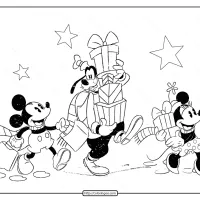 disney mickey minnie and goofy pdf coloring page