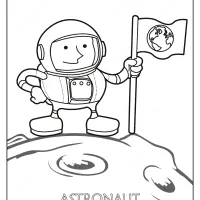 free printable astronaut pdf coloring page