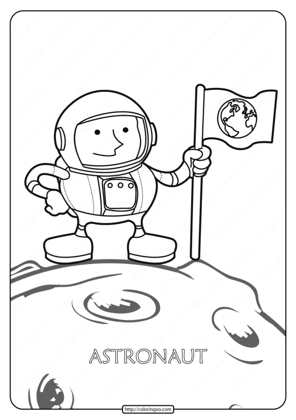 Free Printable Astronaut Pdf Coloring Page 1 free printable astronaut pdf coloring page