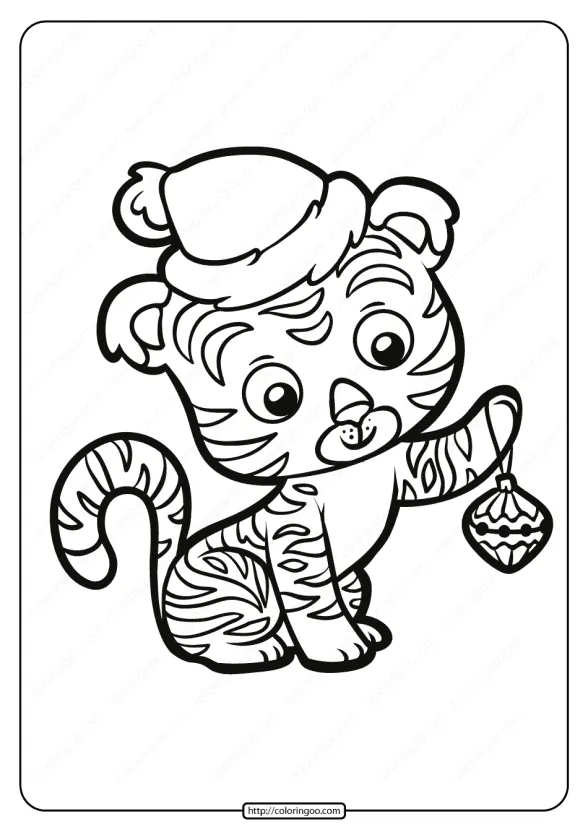Free Printable Baby Tiger Pdf Coloring Page 1 free printable baby tiger pdf coloring page