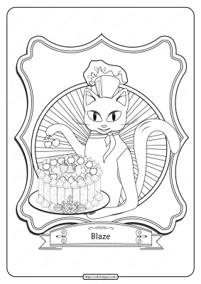 Free Printable Baking Cat Pdf Coloring Page