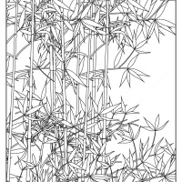 free printable bamboo garden pdf coloring page