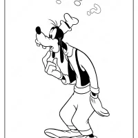 free printable disney goofy pdf coloring pages