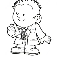 free printable doctor pdf coloring page