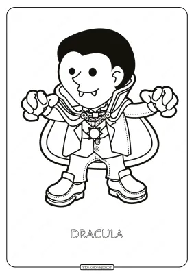 Free Printable Dracula Pdf Coloring Page