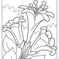 free printable easter lillies pdf coloring page