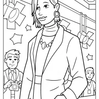 free printable fashion model pdf coloring page