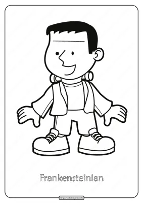 Free Printable Frankensteinian Pdf Coloring Page