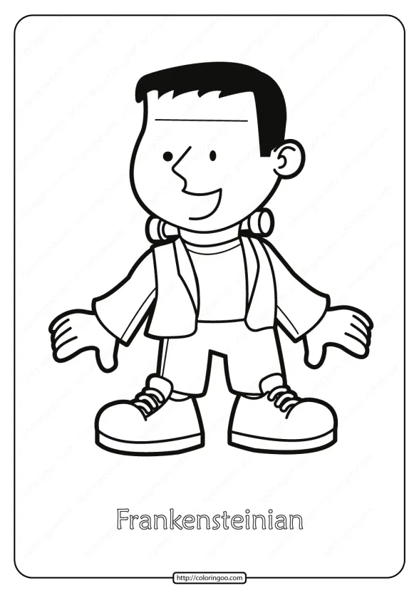 Free Printable Frankensteinian Pdf Coloring Page 1 free printable frankensteinian pdf coloring page
