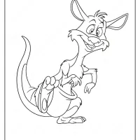 free printable kangaroo pdf coloring page