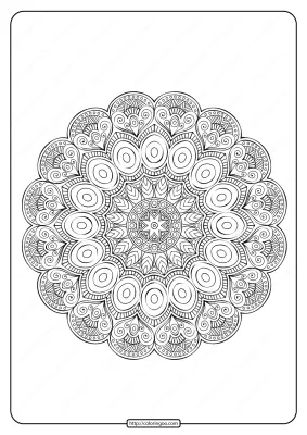 Free Printable Mandala Pattern Pdf Coloring Page