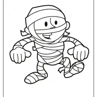 free printable mummy pdf coloring page