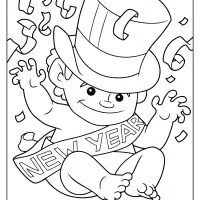 Free Printable New Year Baby Pdf Coloring Page 87 free printable new year baby coloring page