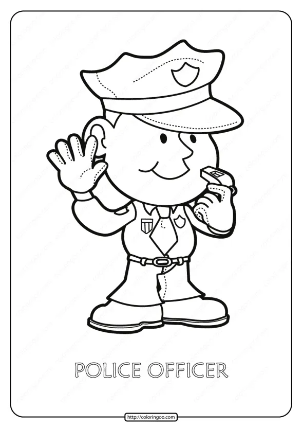 Free Printable Police Officer Pdf Coloring Page 1 free printable police officer pdf coloring page