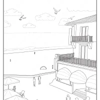 free printable restaurant pdf coloring page