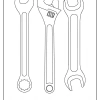 free printable set of wrenches pdf outline icons