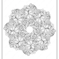 free printable shamrock wreath pdf coloring page