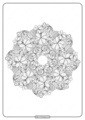 Free Printable Shamrock Wreath Pdf Coloring Page