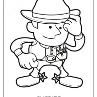 free printable sheriff pdf coloring page