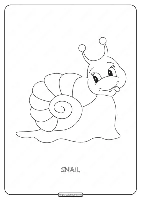 Free Printable Snail Pdf Coloring Page