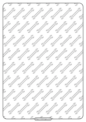 Free Printable Spanner Outline Pdf Patterns – 01