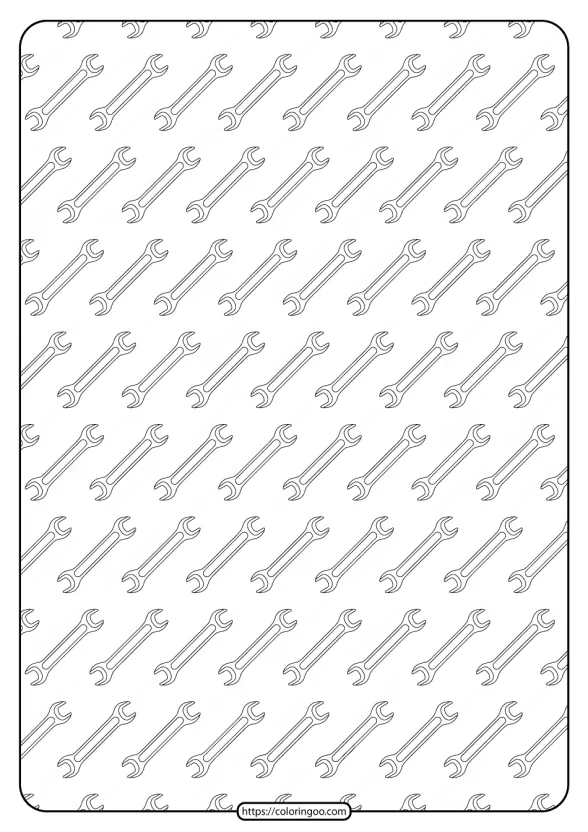 Free Printable Spanner Outline Pdf Patterns - 01 1 free printable spanner outline pdf patterns 01