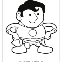 free printable super hero pdf coloring page