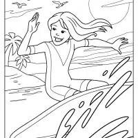 Free Printable Surfing Girl Pdf Coloring Page 30 free printable surfing girl pdf coloring page