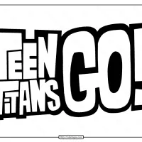 free printable teen titans go pdf logo outline