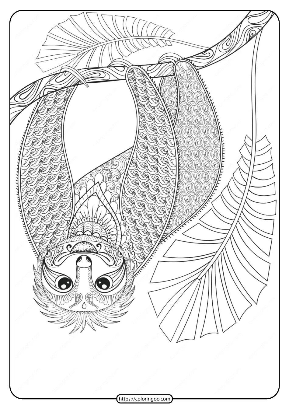 Free Printable Wwf Sloth Pdf Coloring Page 2 free printable wwf sloth pdf coloring page