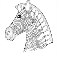 free printable zebra mandala coloring page